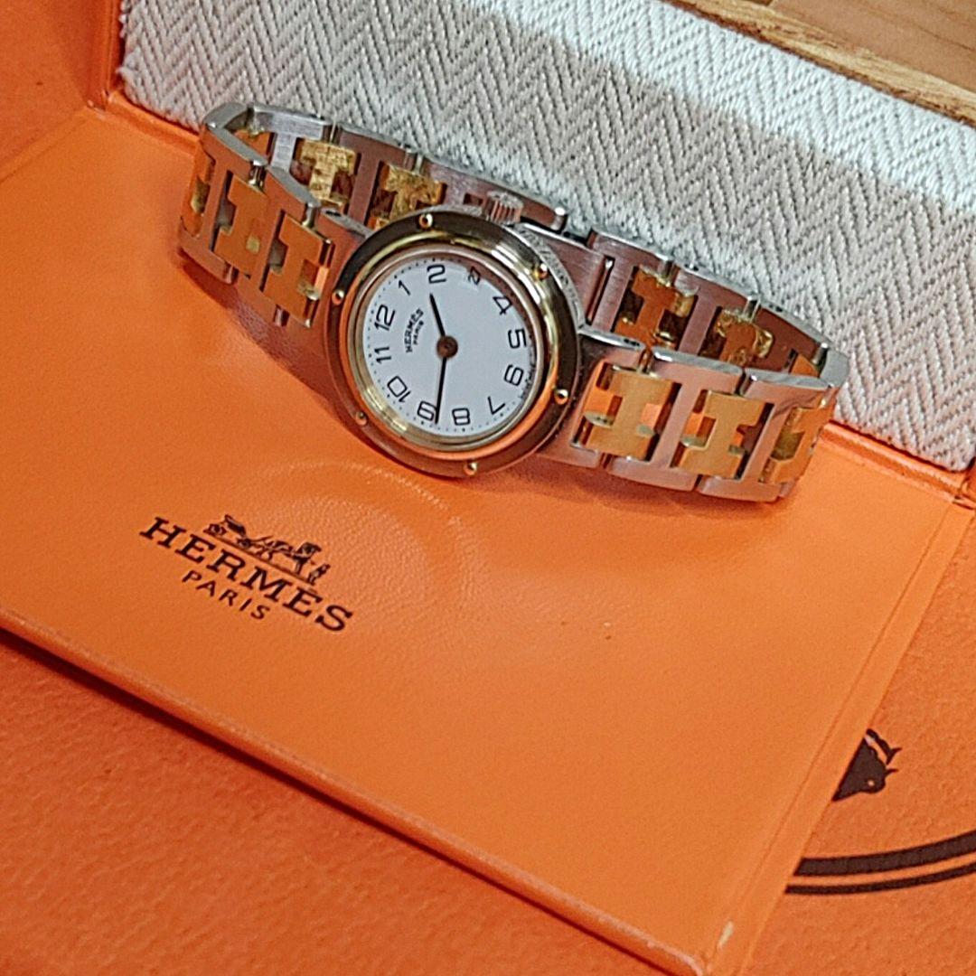エルメス時計/美品クリッパー/新品電池新品仕上げ正常稼働品/レディース