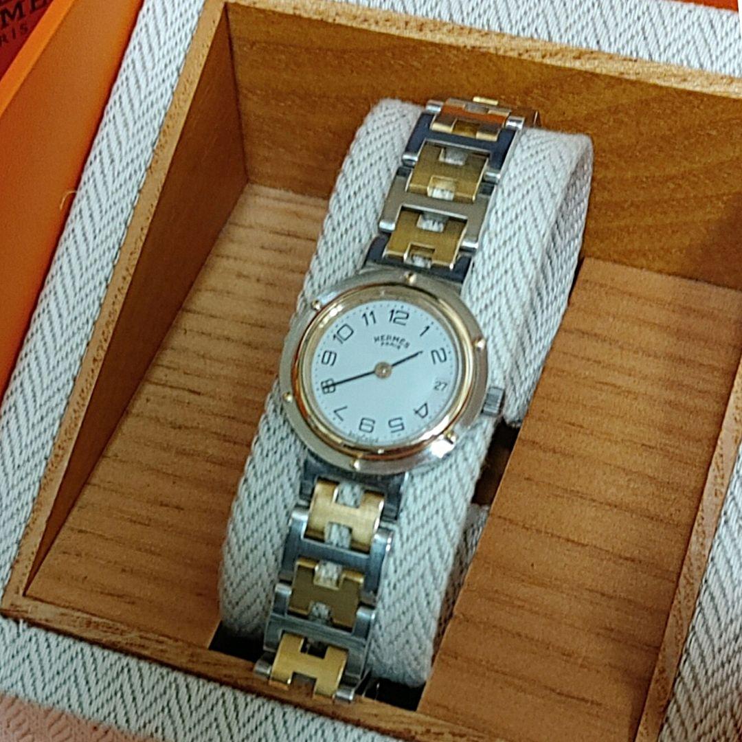 エルメス時計/美品クリッパー/新品電池新品仕上げ正常稼働品/レディース