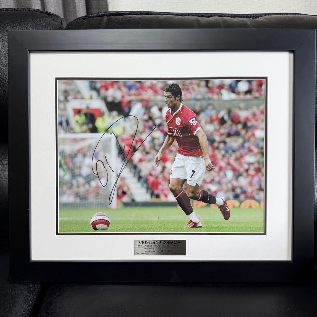 ロナウド　直筆サインフォト　2006年　マンチェスターユナイテッド　ザダグアウト