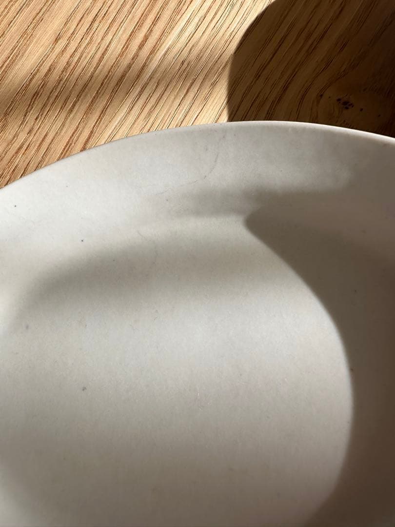 Etré TOKYO エトレトーキョー　白陶土黒田釉オーバルプレート