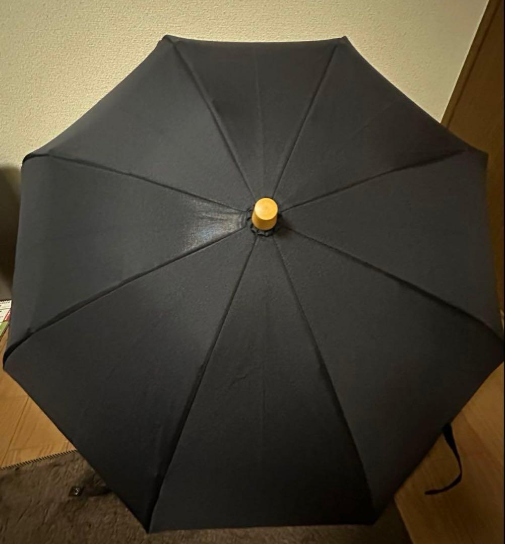 サンバリア100 ネイビー　２段折り　木ストレート