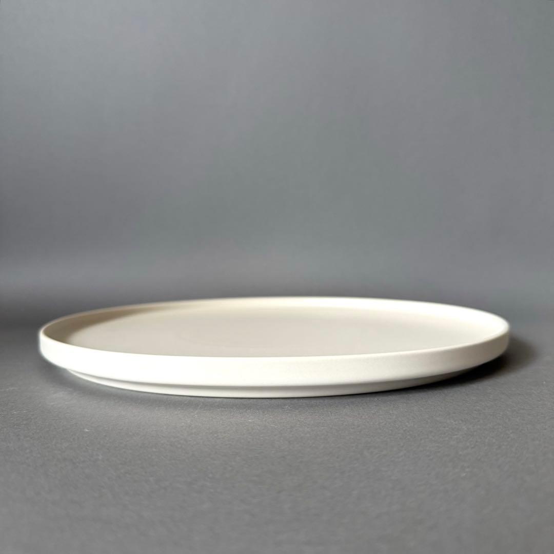 美濃焼　切立皿　プレート　オフホワイト　26.5cm 5枚