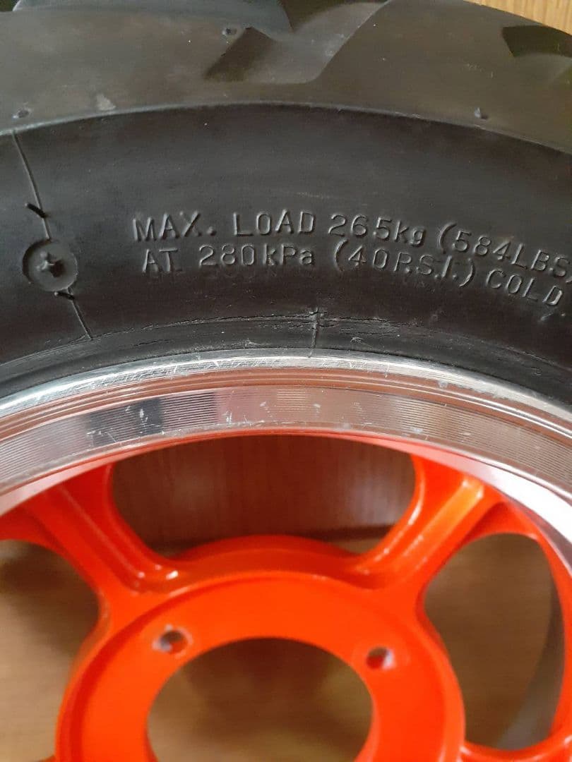 キャストホイール、ワイドホイール4J10インチ、モンキーシャリー。