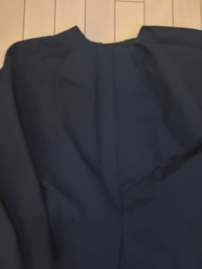 新品同様！yori ツイルサイドフレアコート　紺　38