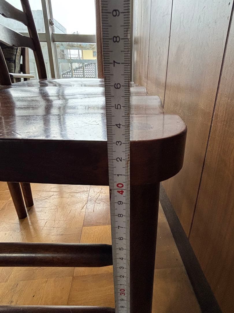 ヴィンテージ！木製ラダーバックチェア 2脚セット【中古品】