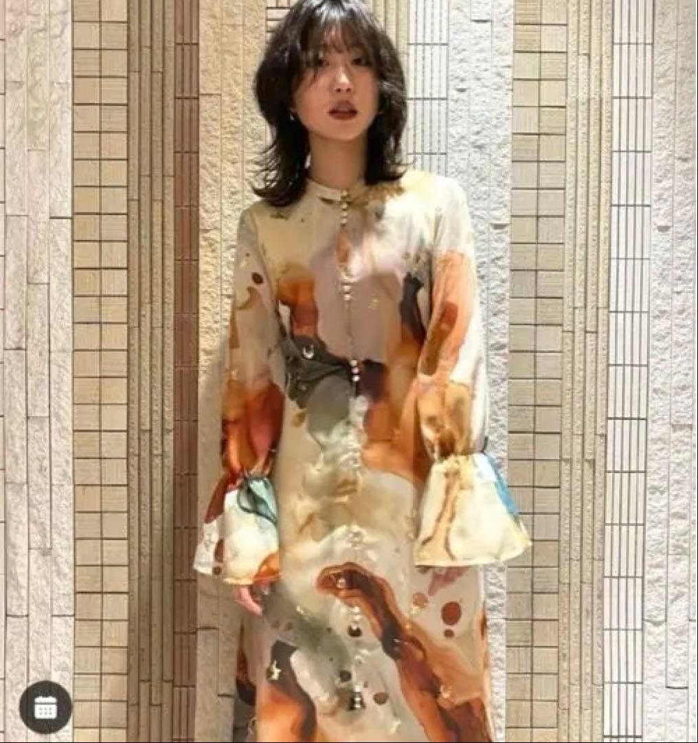 ワンピース Ameri UNDRESSED AMELIA INK ART DRESS