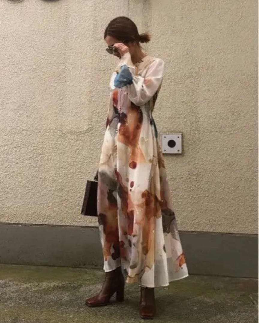 ワンピース Ameri UNDRESSED AMELIA INK ART DRESS