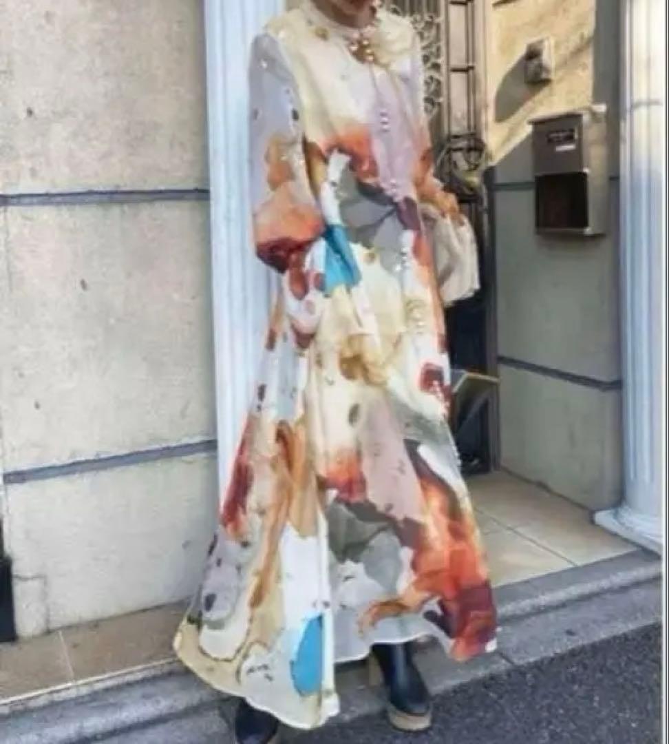 ワンピース Ameri UNDRESSED AMELIA INK ART DRESS