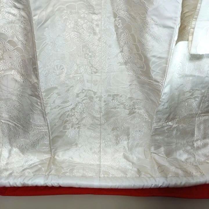 白無垢 打ち掛け御所車に草花Y