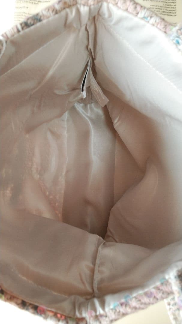 CHANELビューティーノベルティツイードスパンコールトートバック