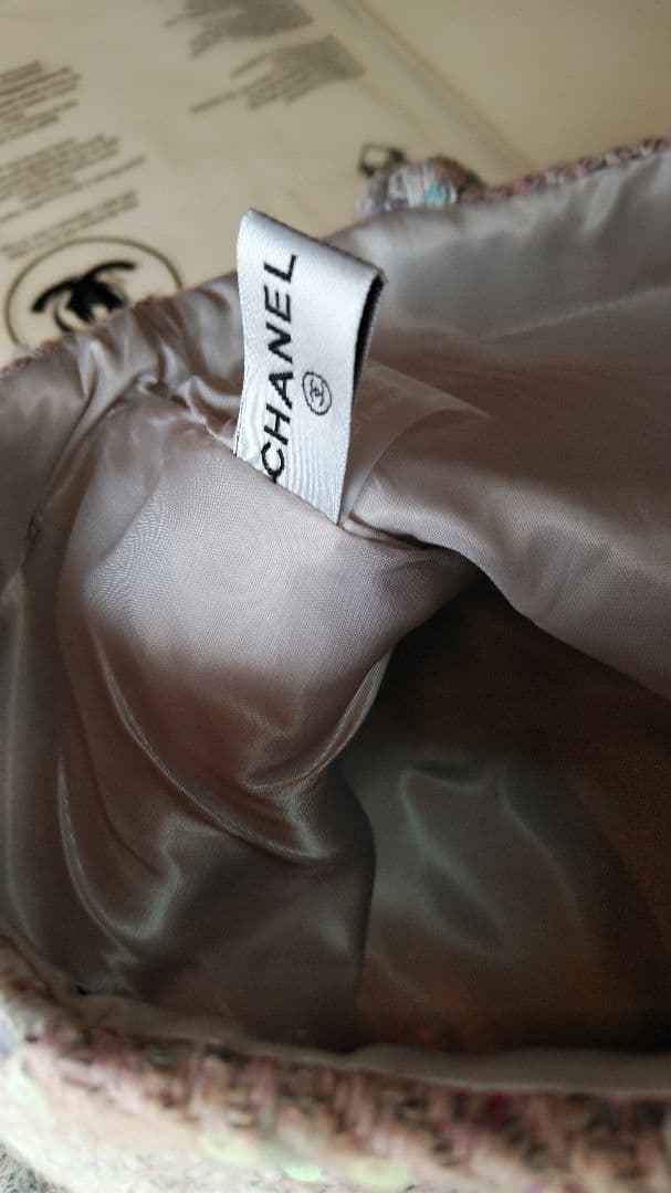 CHANELビューティーノベルティツイードスパンコールトートバック