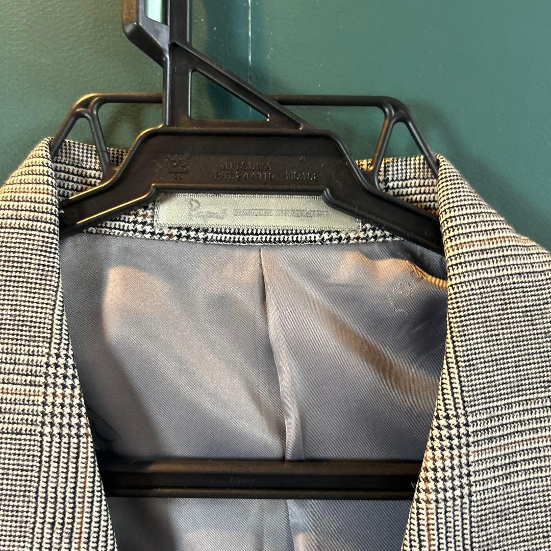 P. SPORTS グレー チェック柄 テーラードジャケット