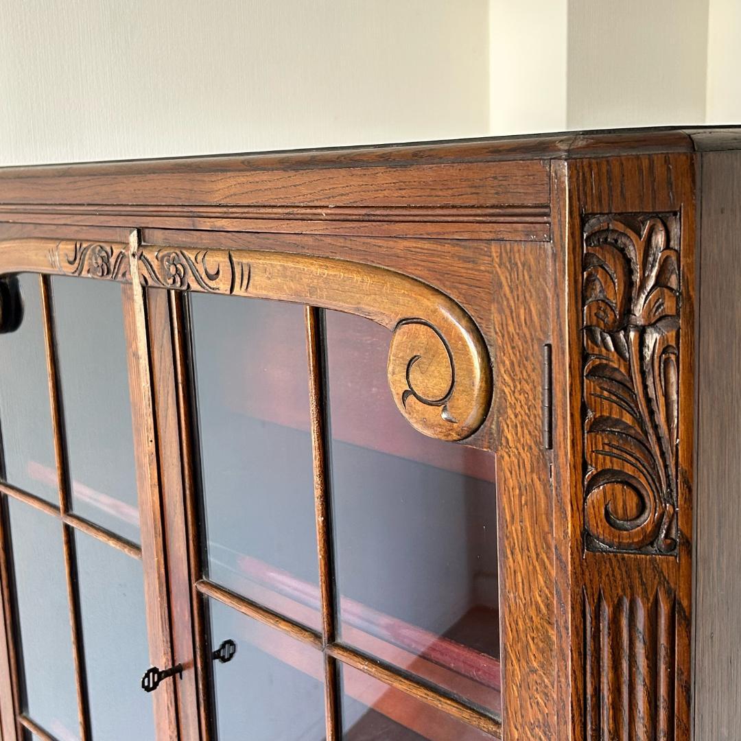 イギリス アンティーク　家具 ブックケース キャビネット 1930年頃 487A