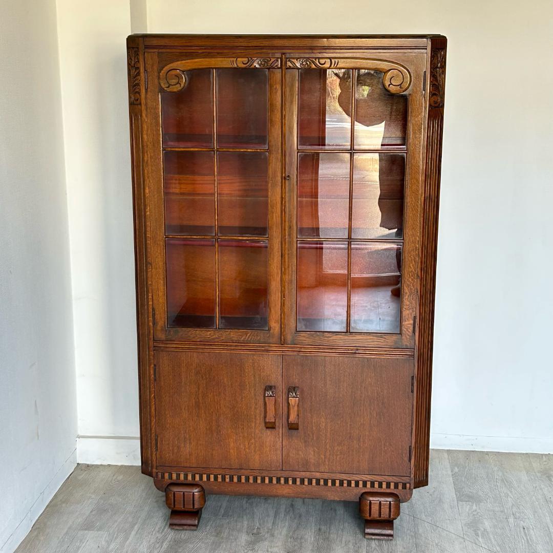 イギリス アンティーク　家具 ブックケース キャビネット 1930年頃 487A
