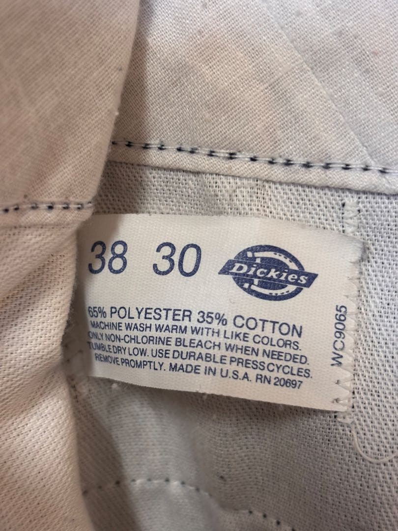 70s USA製　Dickies　チビタグ　ワークパンツ　ネイビー　タロン