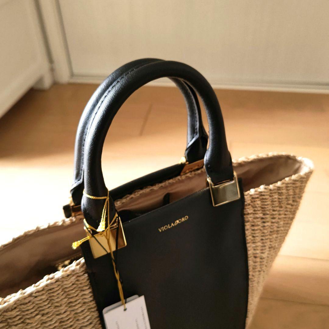 新品！VIOLAd’ORO　アバカレザー切替バッグ