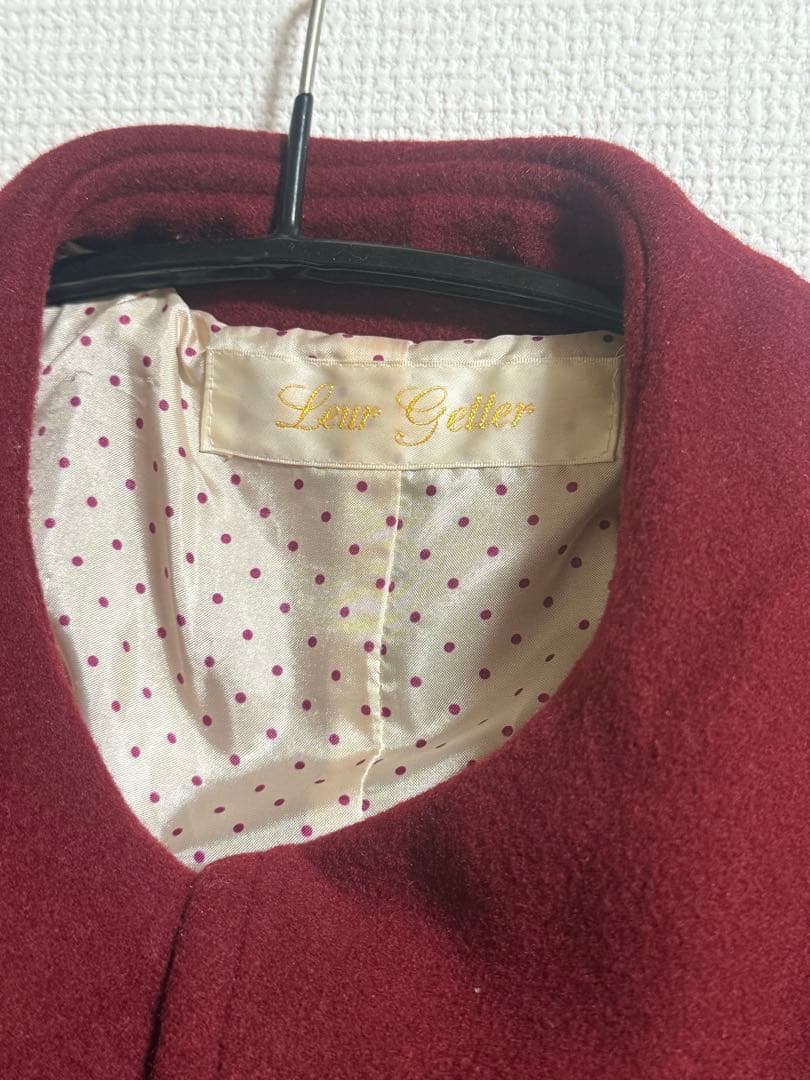 Leur getter リボンコート　赤　Aラインロングコート　ルルゲッタ