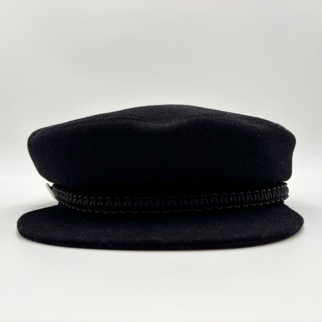 極美品 エルメス セリエ ドーヴィル カシミヤ キャスケット ブラック