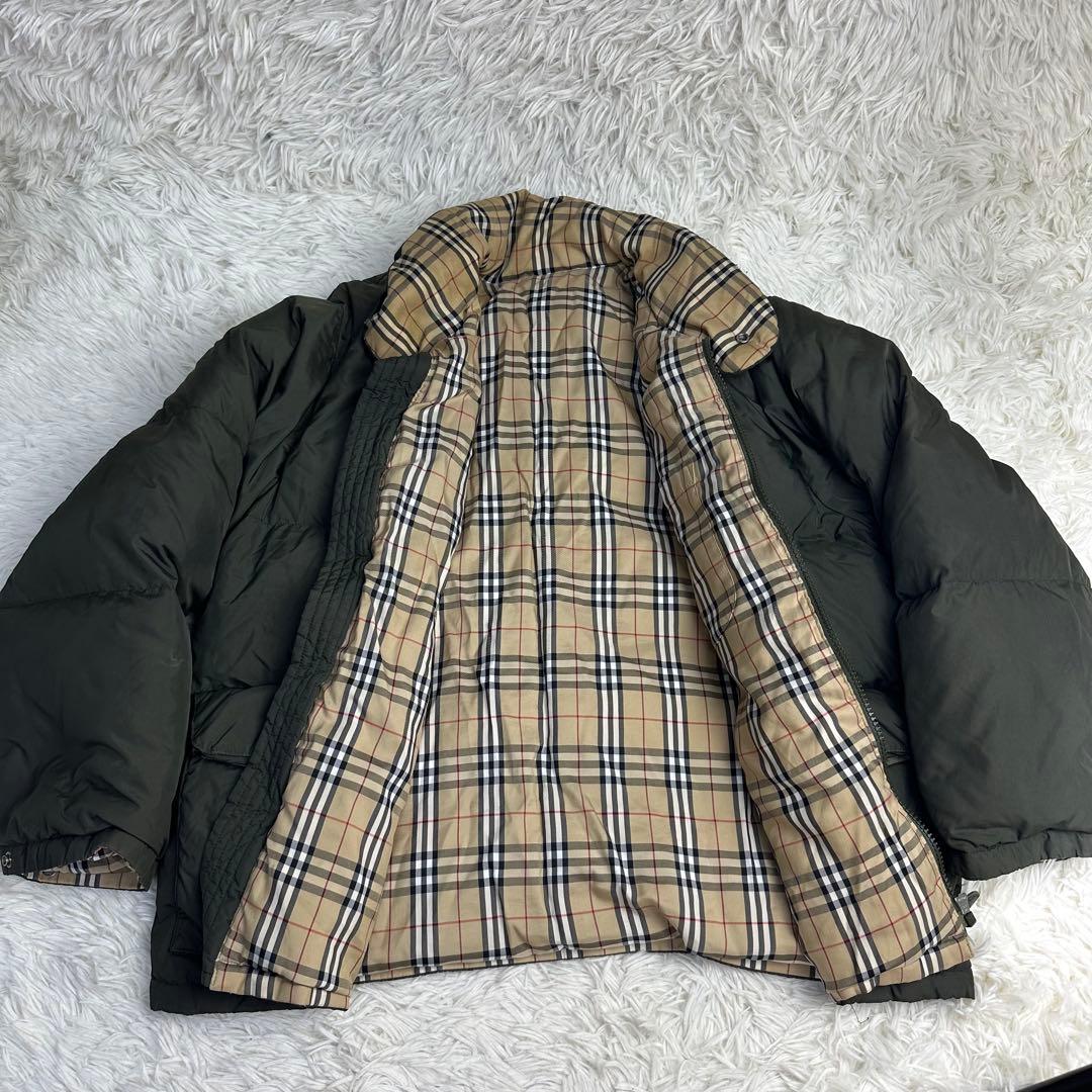 凪 様用美品 バーバリー オリーブグリーン ダウンジャケット ノバチェック柄