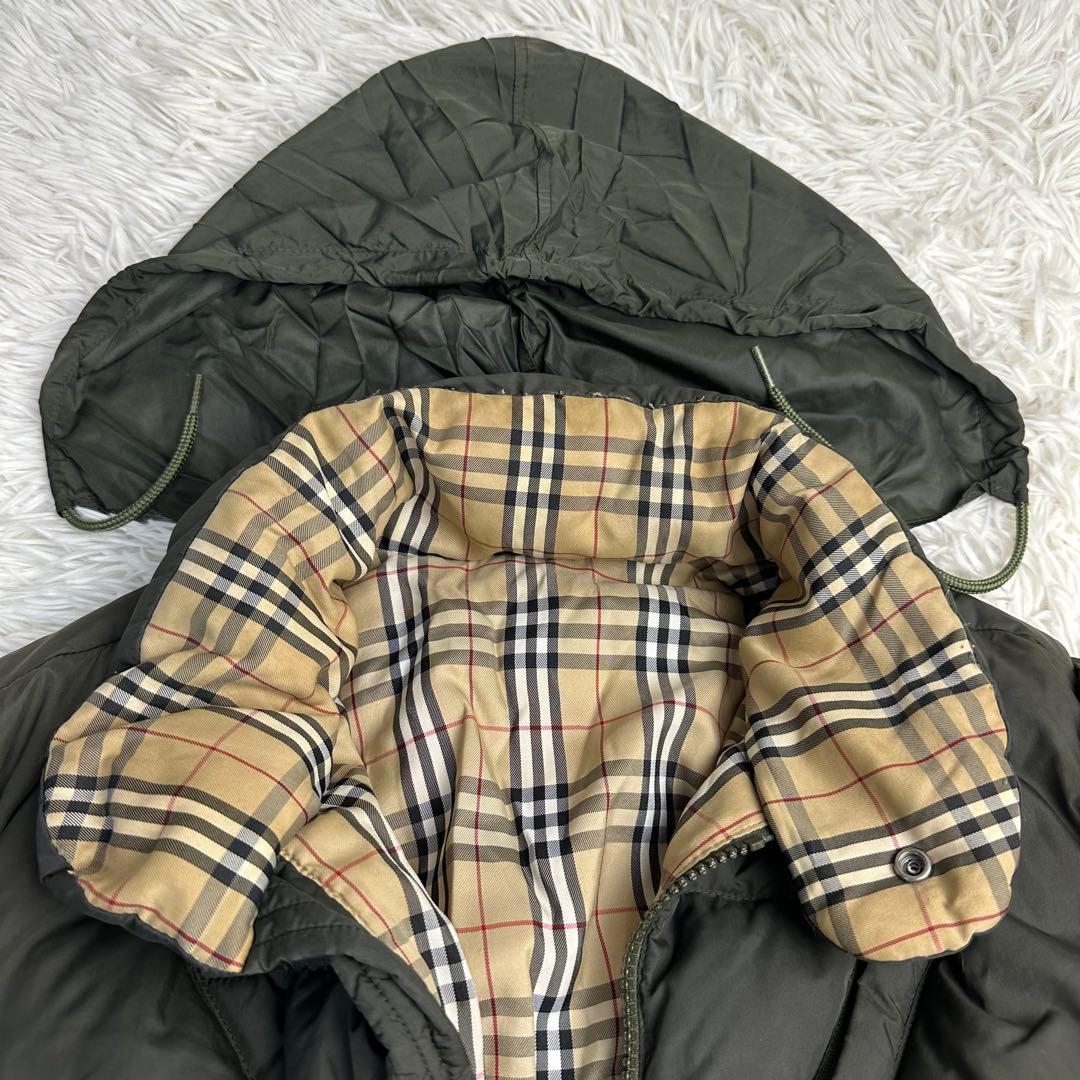 凪 様用美品 バーバリー オリーブグリーン ダウンジャケット ノバチェック柄