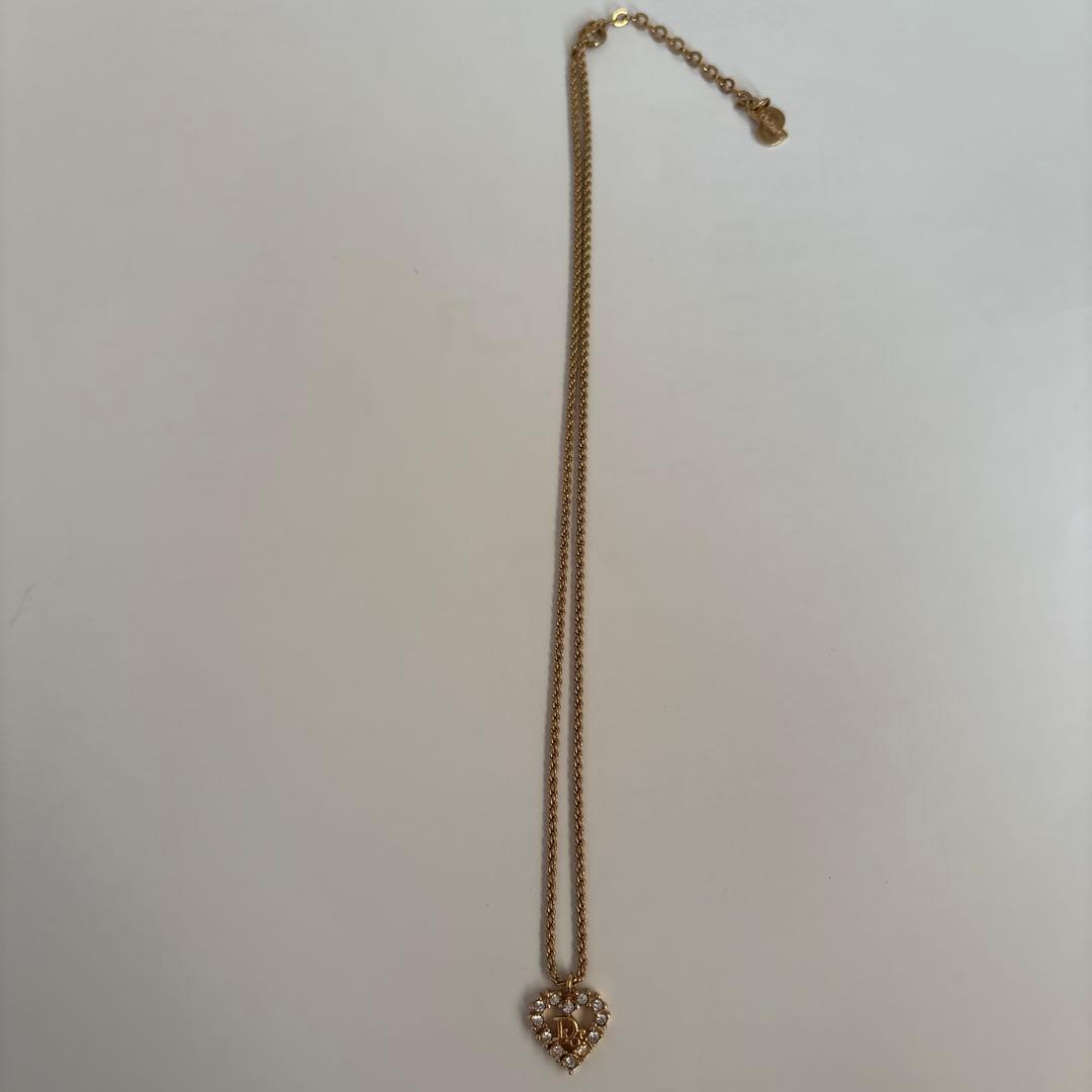 クリスチャンディオール ハート　ネックレス　中古品　Christian Dior