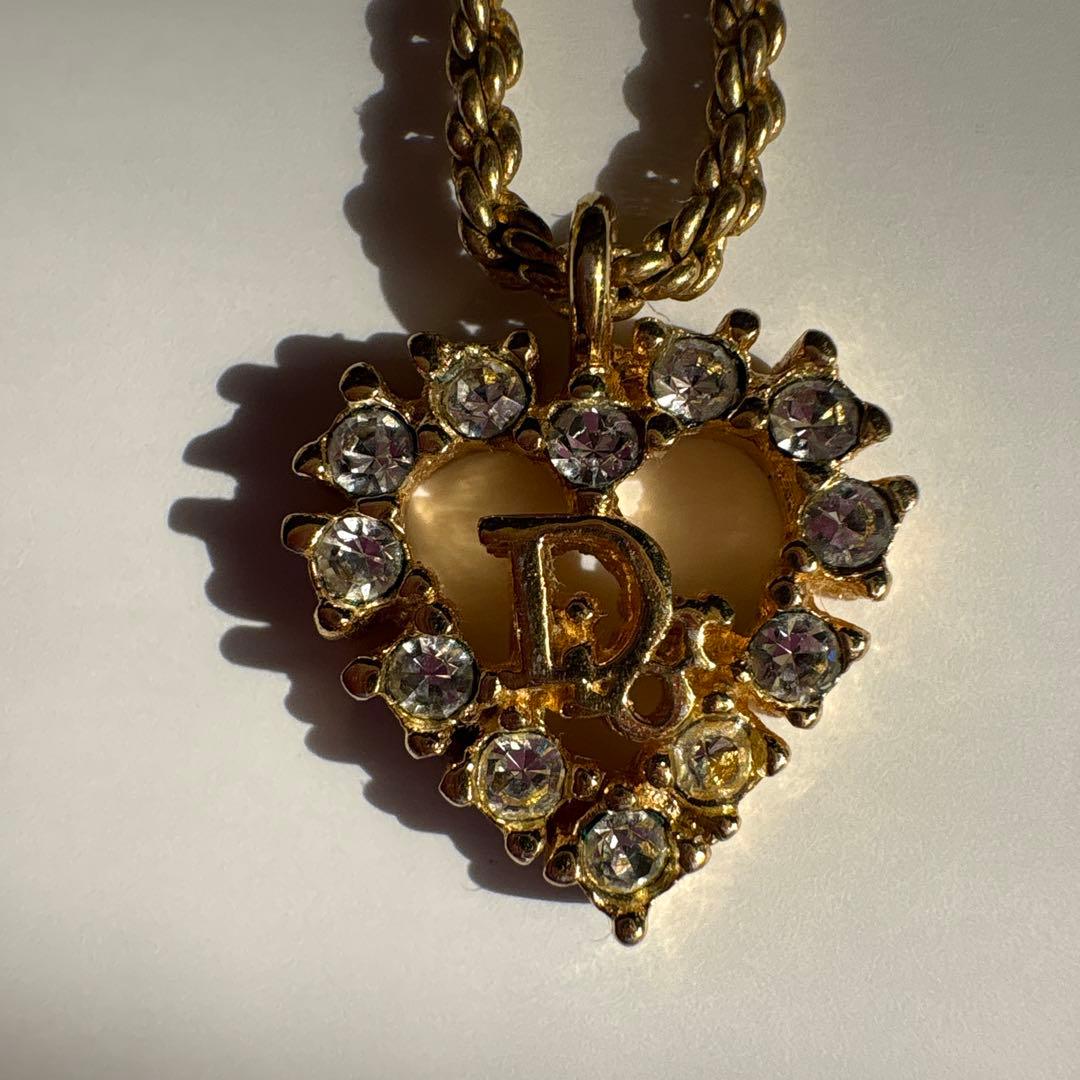 クリスチャンディオール ハート　ネックレス　中古品　Christian Dior