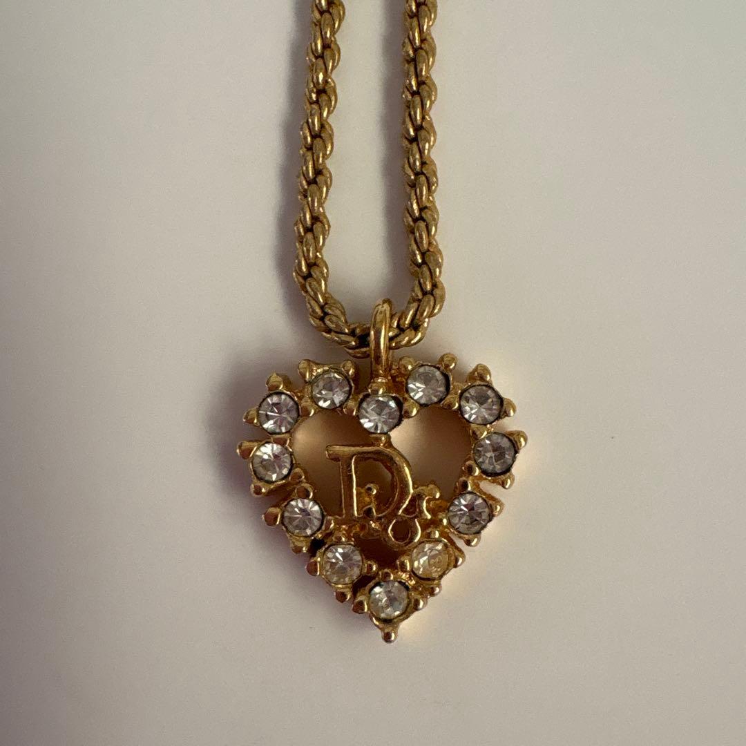クリスチャンディオール ハート　ネックレス　中古品　Christian Dior