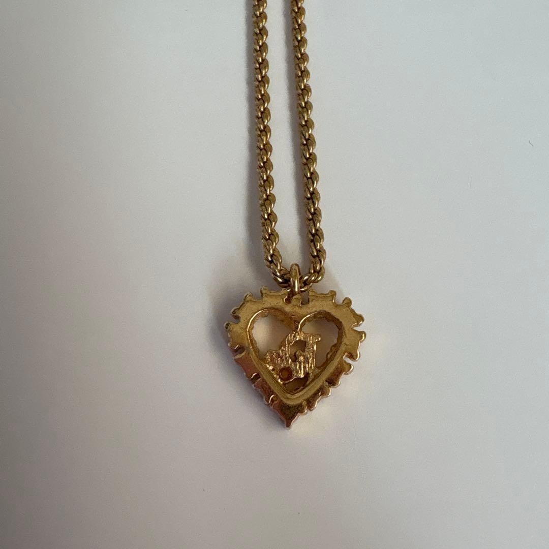 クリスチャンディオール ハート　ネックレス　中古品　Christian Dior