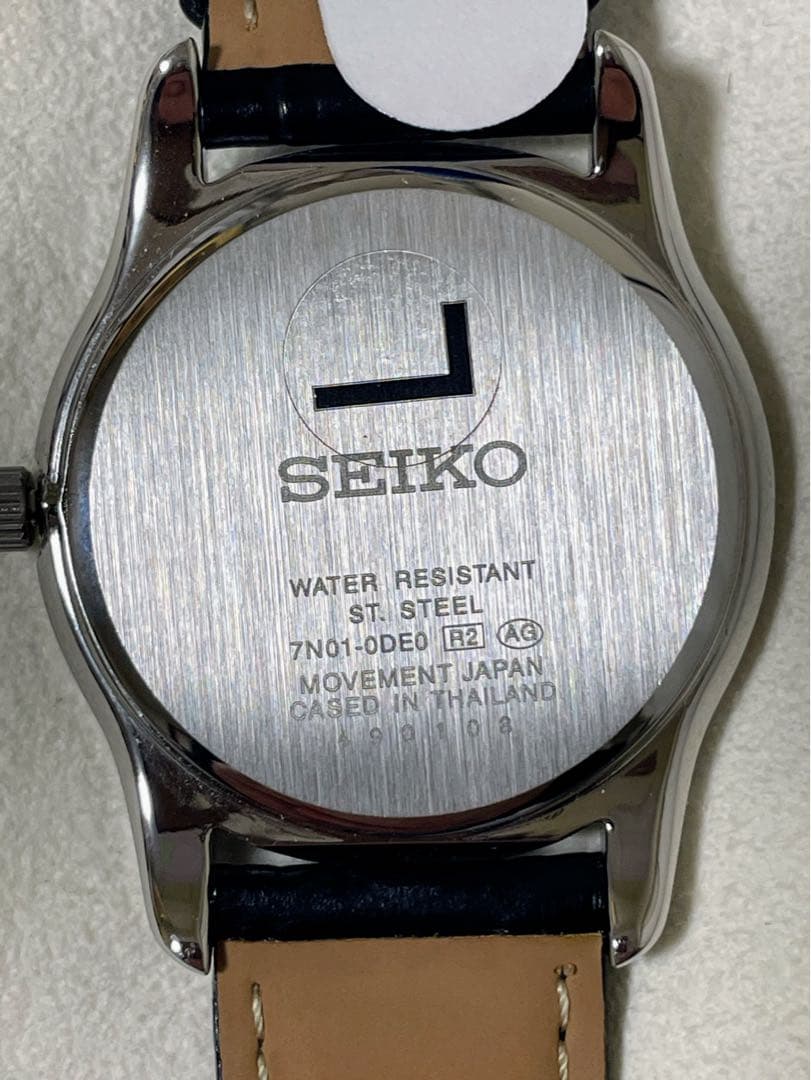 SEIKO SCXP031 シルバー文字盤 レザーベルト