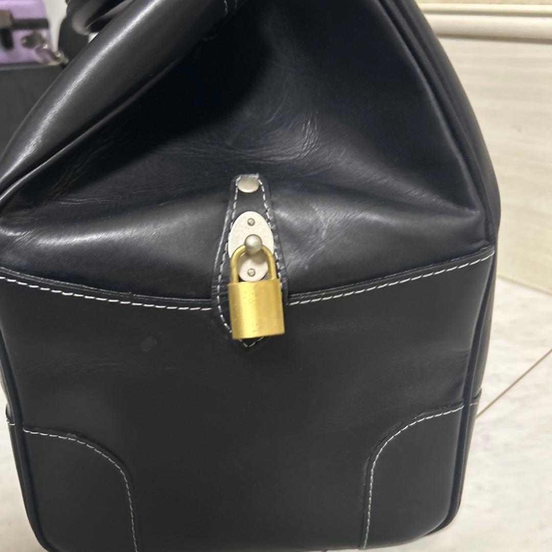 極美品ALAN FLUSSERオールレザーボストンバッグ アランフラッサー黒鍵付