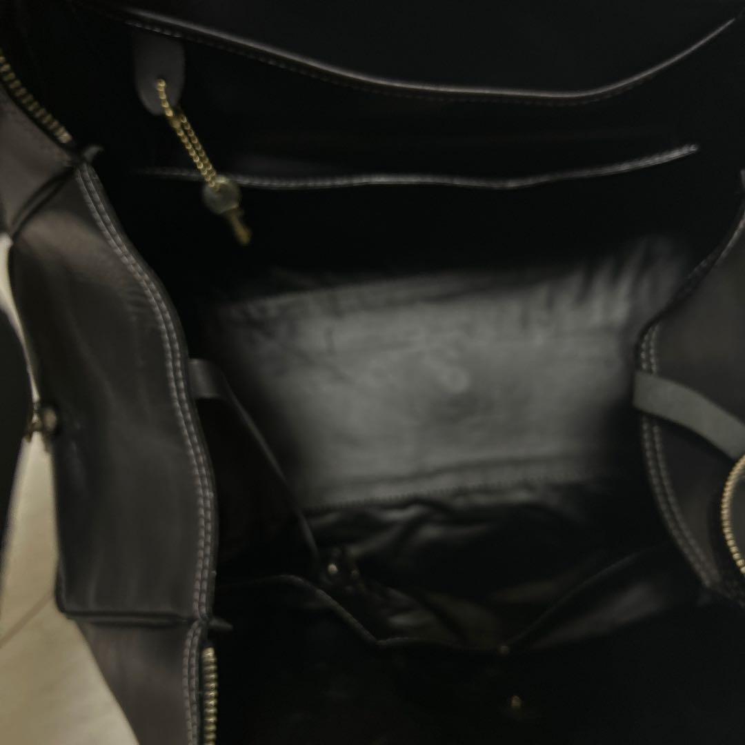 極美品ALAN FLUSSERオールレザーボストンバッグ アランフラッサー黒鍵付