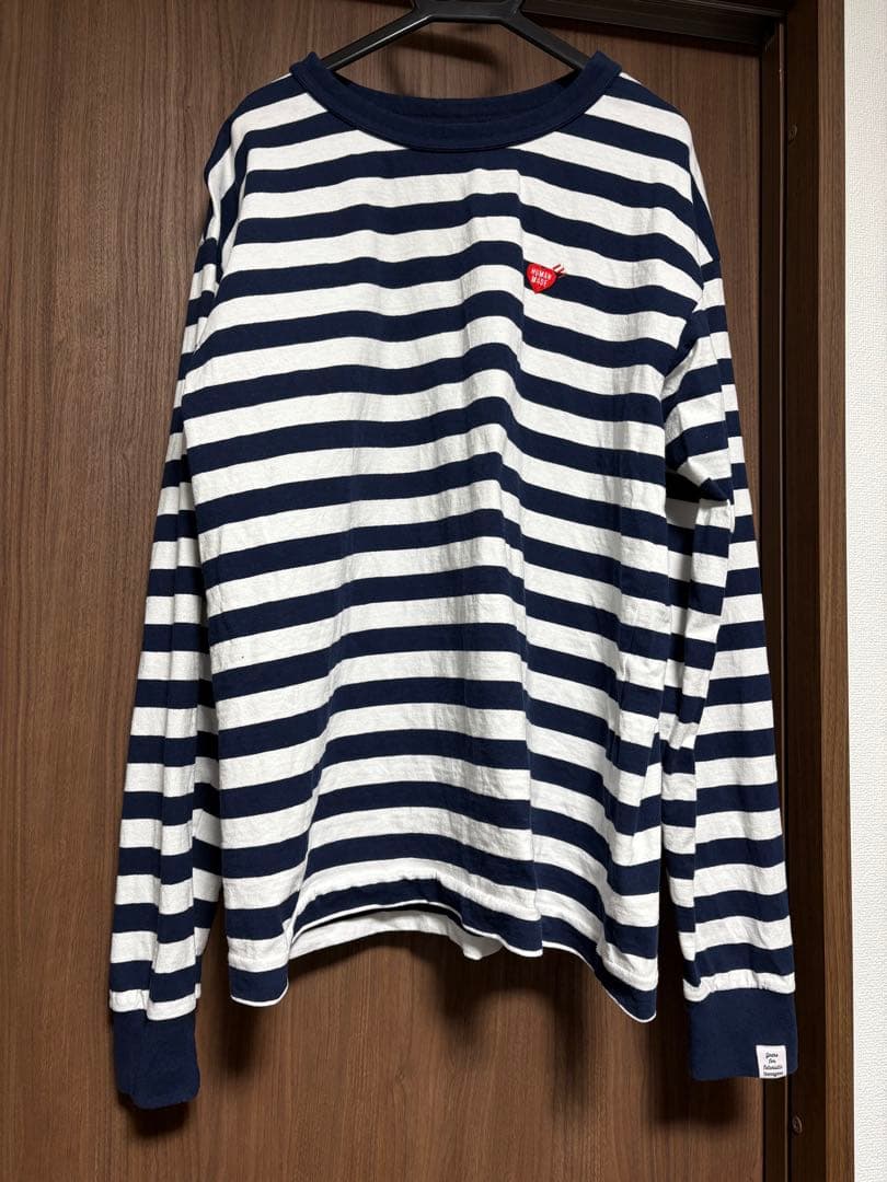 HUMAN MADE ストライプ長袖カットソー ロンT