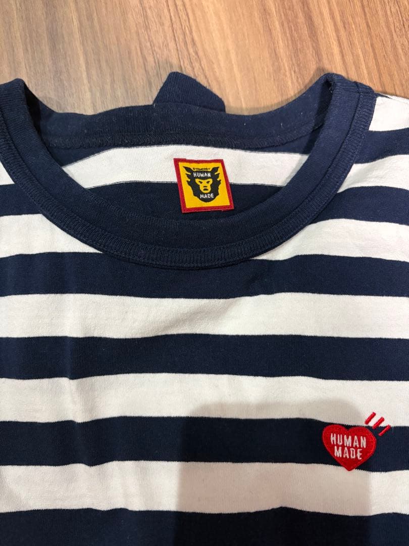 HUMAN MADE ストライプ長袖カットソー ロンT