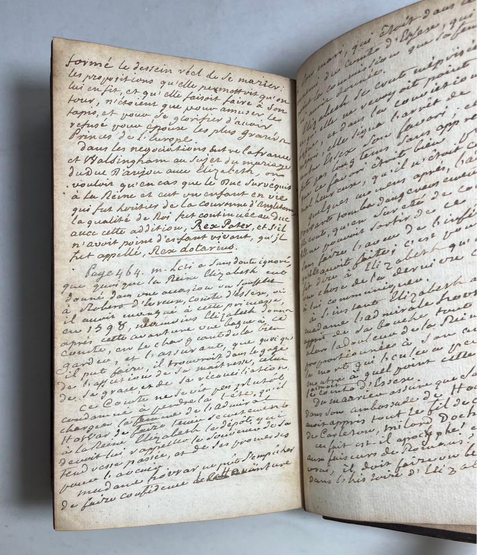古本　1696年出版　「イギリス女王エリザベス一世の人生」　第2巻　フランス語