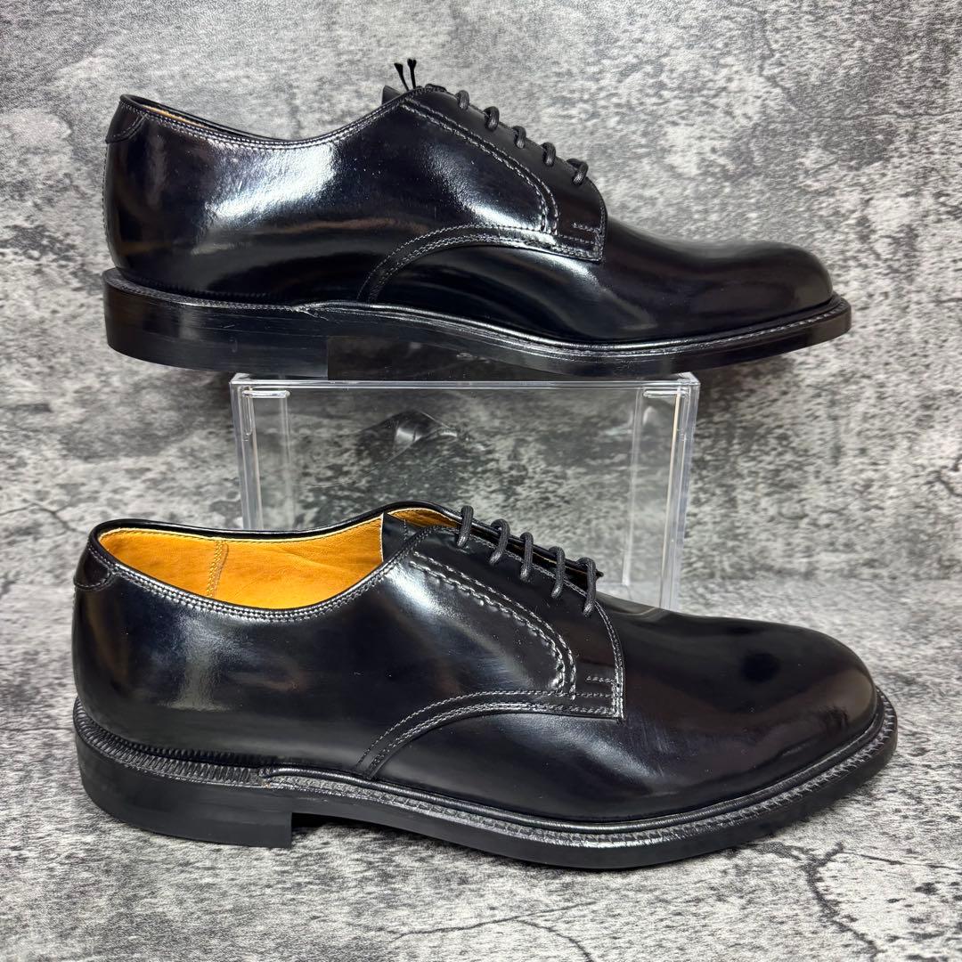 【新品未使用】REGAL プレーントゥ 2504 ガラスレザー ブラック 26