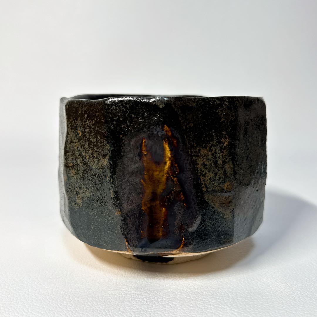 【共箱共布付き】瀧口喜兵爾 鬼織部茶碗 茶盌 窯変 名工 在銘 茶器 茶道具