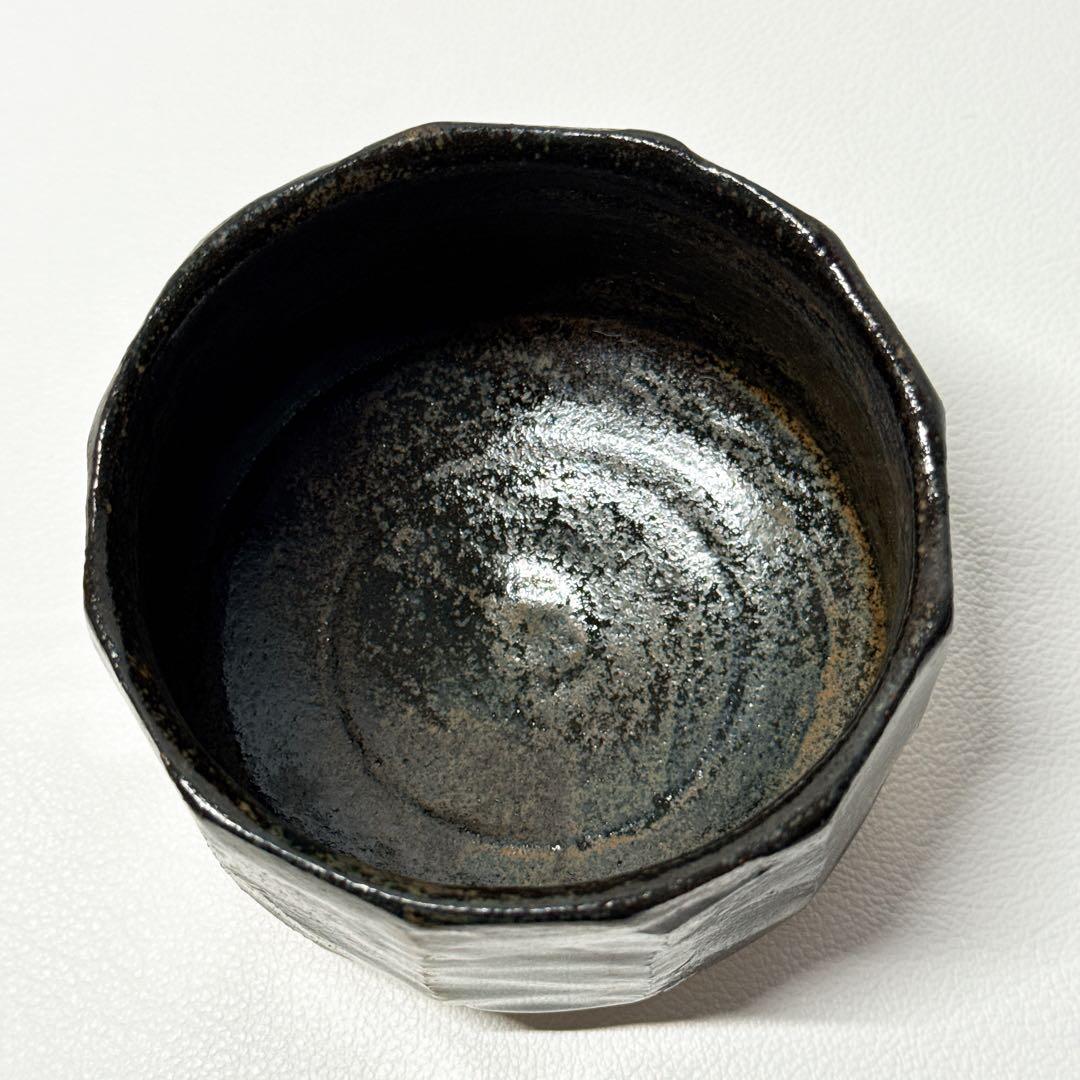 【共箱共布付き】瀧口喜兵爾 鬼織部茶碗 茶盌 窯変 名工 在銘 茶器 茶道具