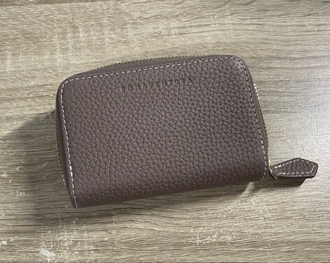 ボナベンチュラキーケース シュリンクレザー エトープ×イエロー