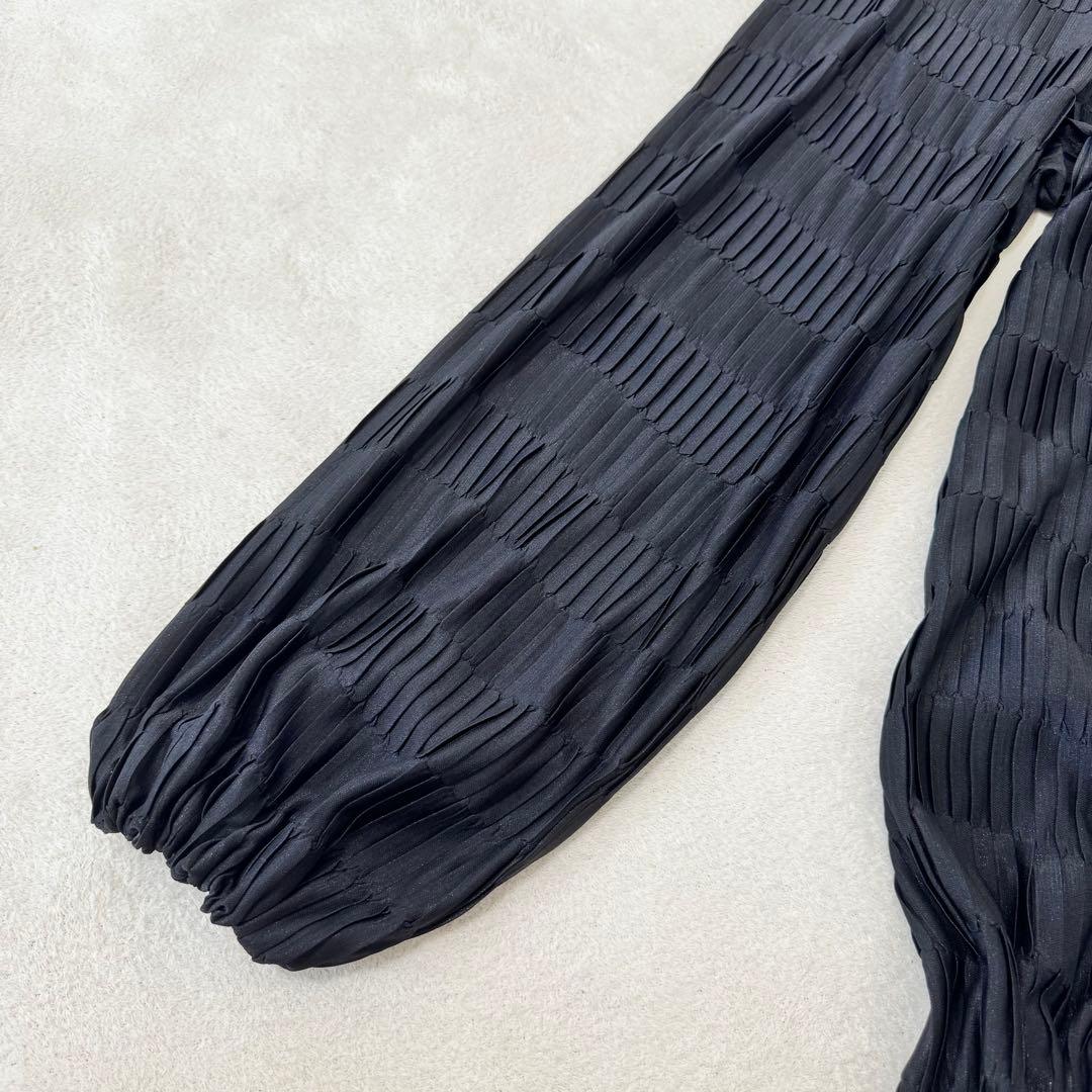 極美品✨ISSEY MIYAKE 銀タグ　プリーツ　ボトムス　ブラック