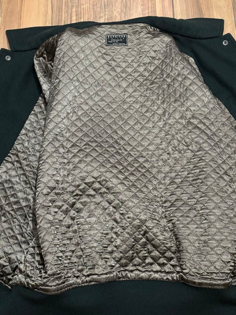 Y2K 韓国 Barbiche ウール スタジャン 緑 刺繍 ロゴ