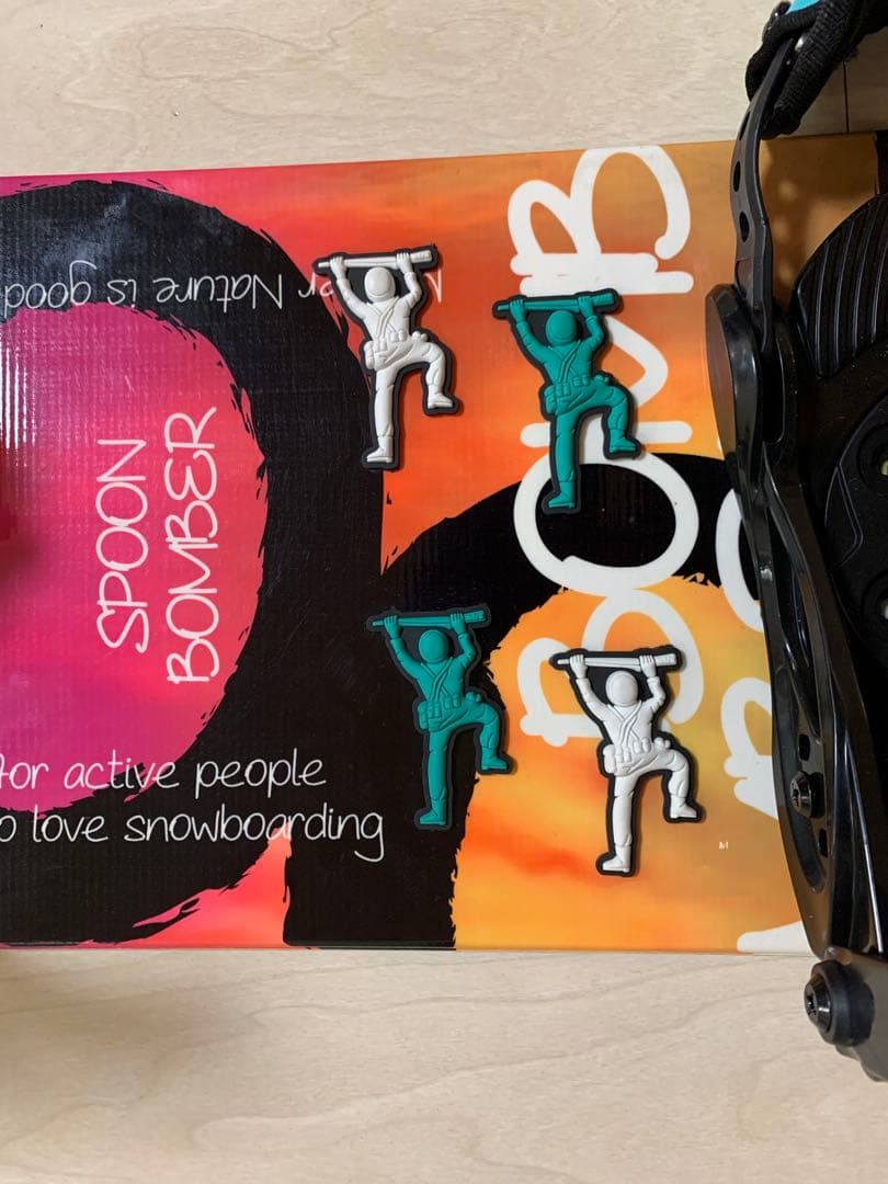 スノーボード　ビンディング　2点セット　SPOON　子供用