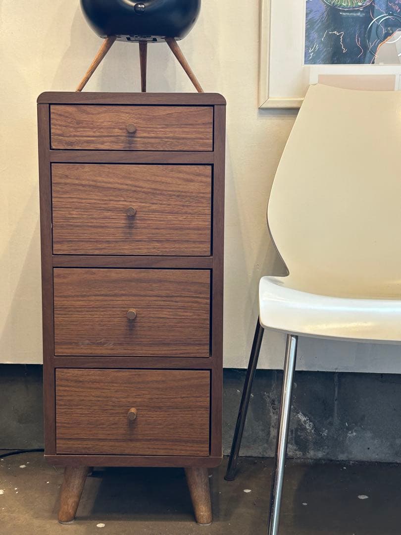 ミッドセンチュリーテイスト4段チェスト【monoroom町田】