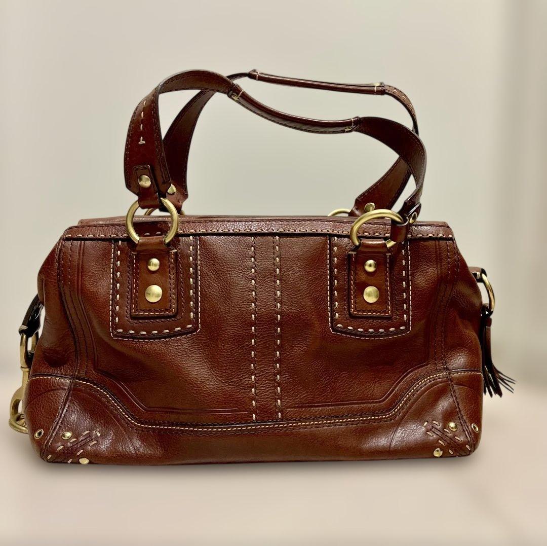 COACH オールドコーチ 10555 2WAY レザーバッグ ブラウン
