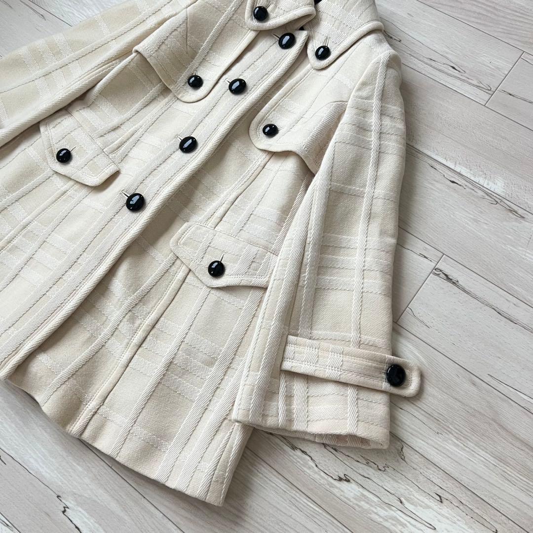 BURBERRY BLUE LABEL ロングコート　シャドーチェック　Aライン