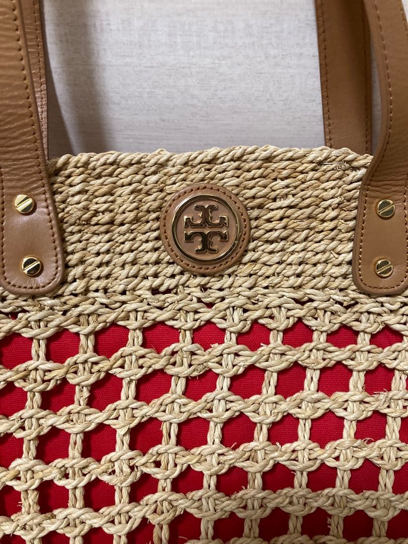 美品　TORY BURCH トリーバーチ　カゴバッグ　トートバッグ