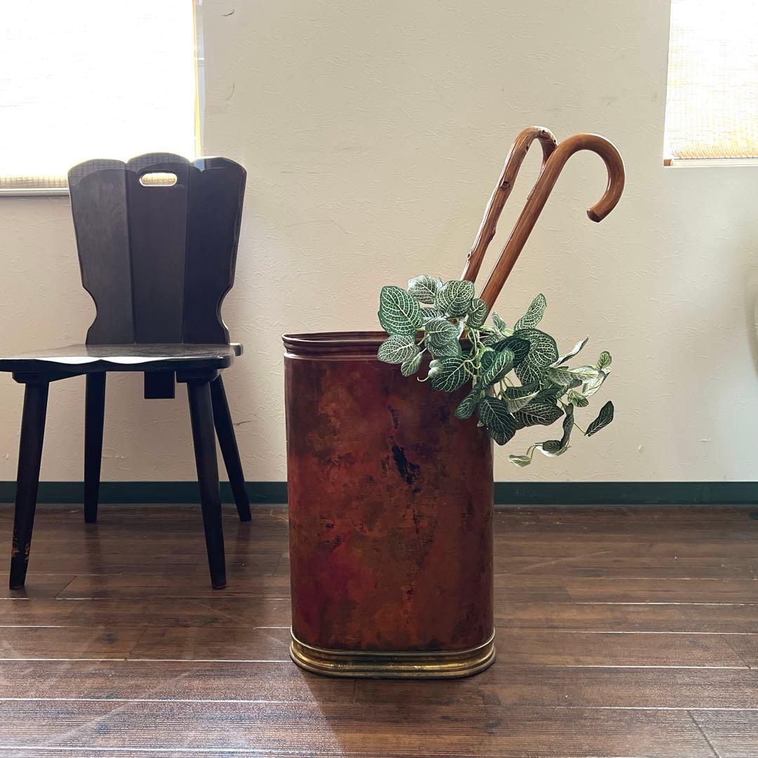 k363r120 イタリア製 ブロンズ アンブレラスタンド 傘立て copper