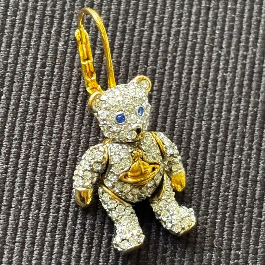 Vivienne Westwood リトルテディピアス ラインストーン　オーブ