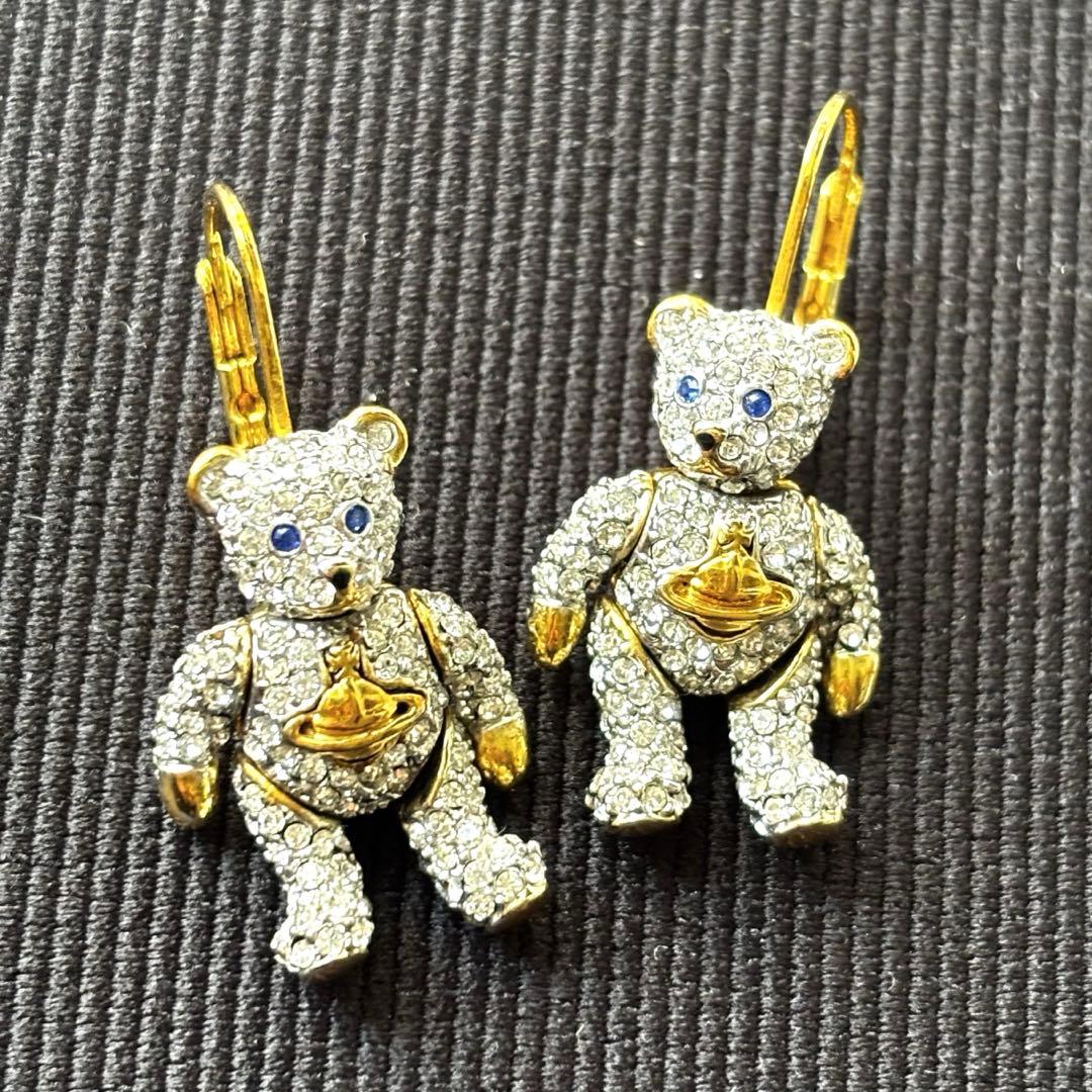 Vivienne Westwood リトルテディピアス ラインストーン　オーブ
