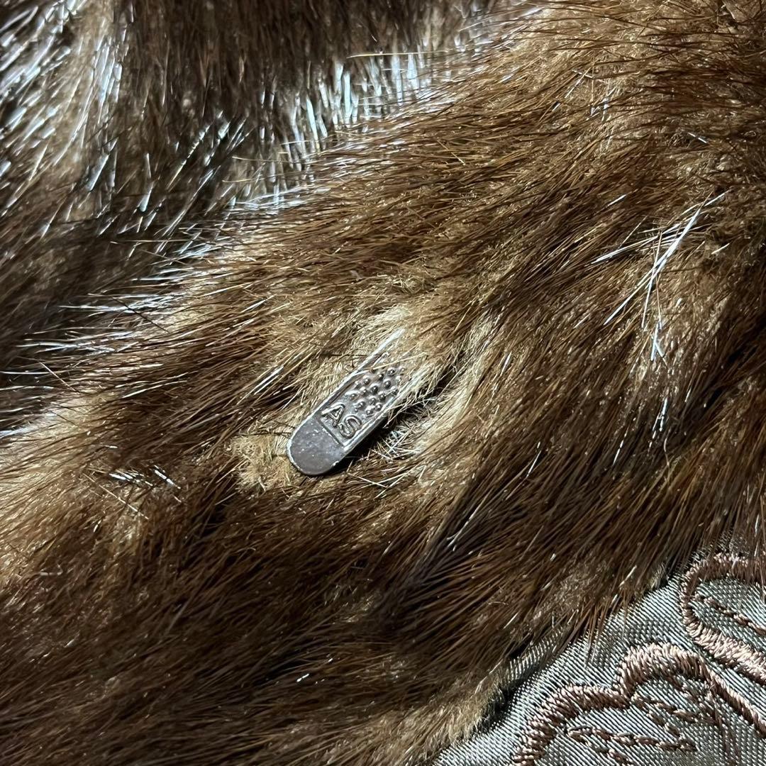 サガミンク 毛皮 ジャケット コート 13 高級 着丈75cm