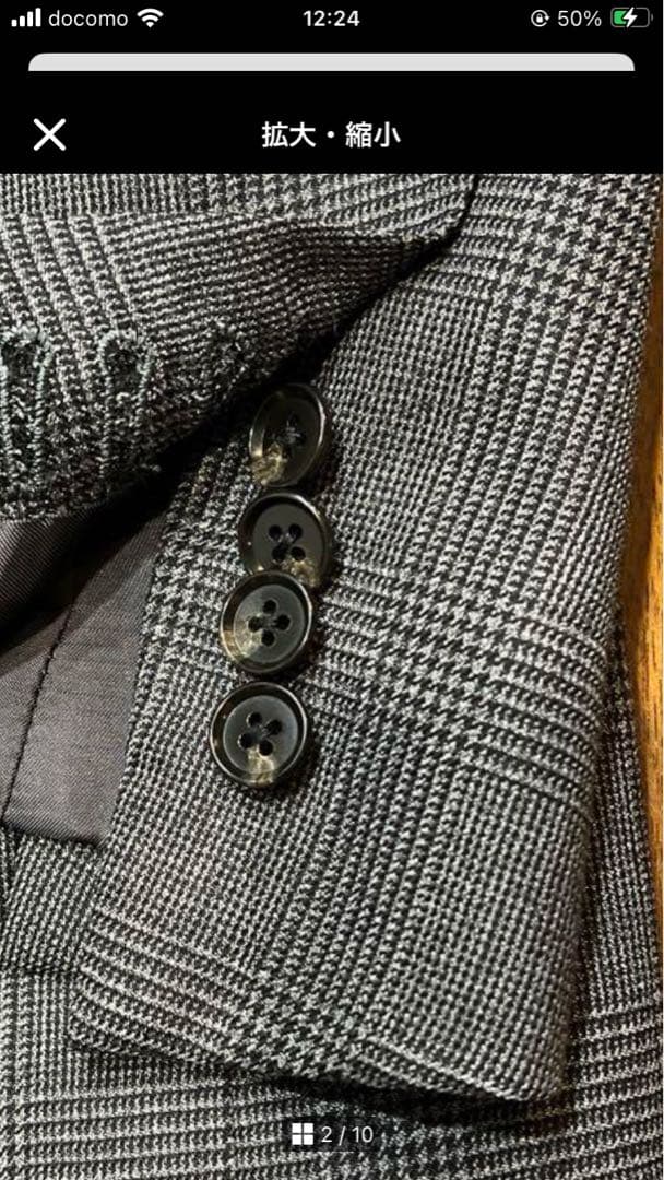 RING JACKET グレンチェック柄スーツ